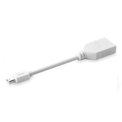 Cable Mini DP Macho a DP Hembra | Thunderbolt 2 | Version DP 1.2 | Soporta 4K*2K | Cable de 15cm | Color Blanco.