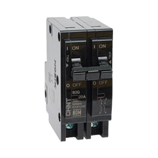 Interruptor Termomagnético Enchufable, Serie: B2Q, 2P, 40A, 240V (SKU:1002283)