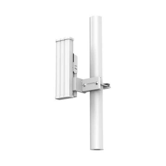 Antena Sectorial de 120° AirMetro con 16 dBi en Banda 5Ghz (5150-5850 Mhz) Slant 45° Compatibilidad Multi-Marca para enlaces Multipunto, Conectores SMA Hembra Inverso.