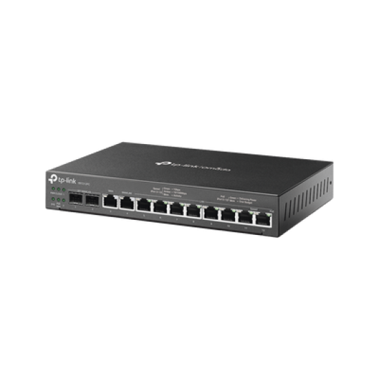 Router Omada VPN / SDN Multi-WAN 1G / Switch con PoE y Controlador  / 2 puerto WAN/LAN SFP 1G / 1 Puerto RJ45 WAN / 1 Puerto WAN/LAN RJ45 / 8 Puertos PoE+ LAN RJ45 /  24,980 Sesiones Concurrentes / Administración por Controlador Omada o Stand-Alone