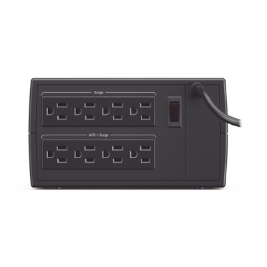 Regulador De Voltaje de 2000VA/1000W, Entrada NEMA 5-15P, Con 8 Salidas NEMA 5-15R y Supresión de Picos a 245 Joules
