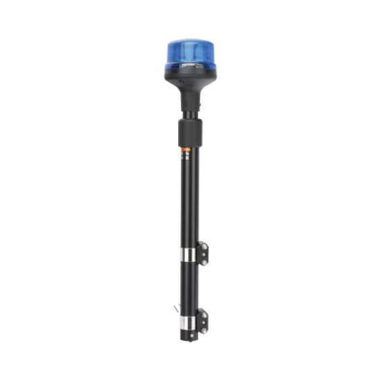 Luz Telescópica para Motocicletas, 8 LED, Azul, SAE Clase I