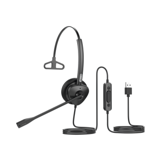 Diadema monoaural con tecnología antishock para teléfonos IP FANVIL con interfaz USB con micrófono de cancelación de ruido, larga durabilidad 