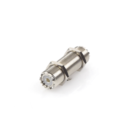 Adaptador Pasamuros de Doble UHF Hembra (SO-239), Montaje para Panel con Rosca Estándar.