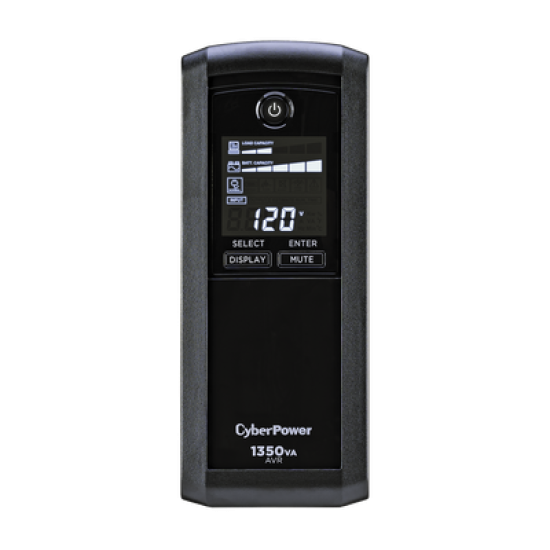 UPS de 1350 VA/815 W, Topología Línea Interactiva, Entrada 120 Vca NEMA 5-15P, Tipo Mini Torre, Con 10 Tomas NEMA 5-15R