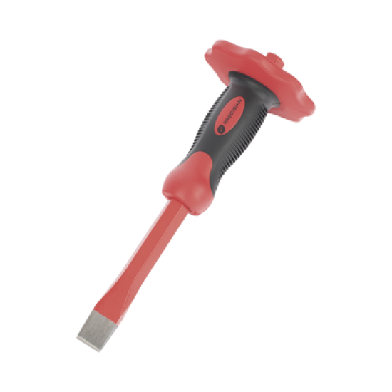 Cincel de Punta Plana con Protección para las Manos de 19x16x250mm