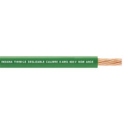 Cable Eléctrico de Cobre Recubierto THW-LS Calibre 14 AWG 19 Hilos Color Verde (100 metro)