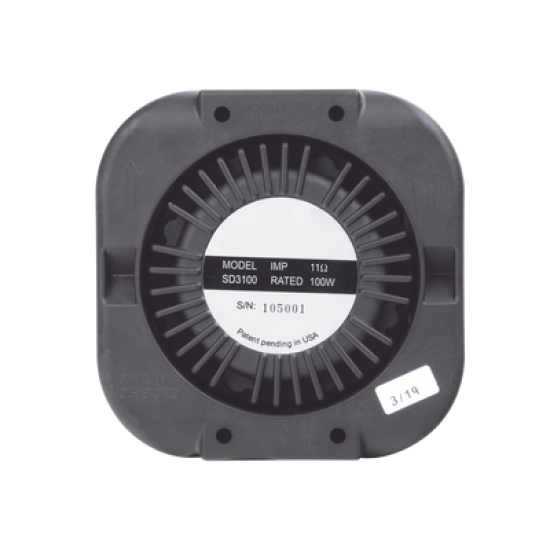 Bocina Compacta de Uso Rudo, 100 Watts de Potencia, Ideal Para Vehículos de Encubierto, Con Soporte Universal, 11 Ohms de Impedancia
