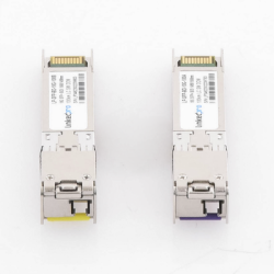 Transceptores Ópticos Bidireccionales SFP+ (Mini-Gbic) / Monomodo 1490 & 1550 nm / 10 Gbps / 10GBASE-BX / Conector LC/UPC Simplex / DDM / Hasta 100 km / 2 Piezas 