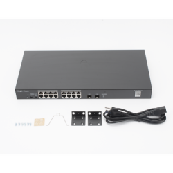 Switch PoE+ No Administrable con 18 Puertos Gigabit y 2 Uplinks Gigabit hasta 247 Watts