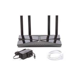 Router WiFi 6 AX 1500Mbps / MU-MIMO 2X2 y OFDMA / 1 Puerto WAN 10/100/1000 Mbps / 4 Puertos LAN 10/100/1000 Mbps / 4 Antenas Beamforming
