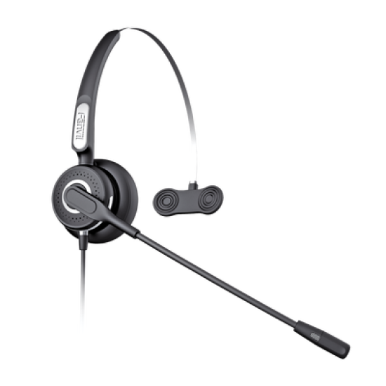 Diadema Con Tecnología AntiShock Para Teléfonos IP FANVIL Y Polycom Micrófono de Cancelación de Ruido y Cable Resistente a Jaloneos