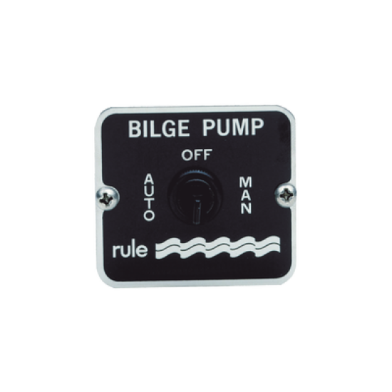 Switch de tres posiciones para control de bombas de achique de 12 o 24 Vcd.