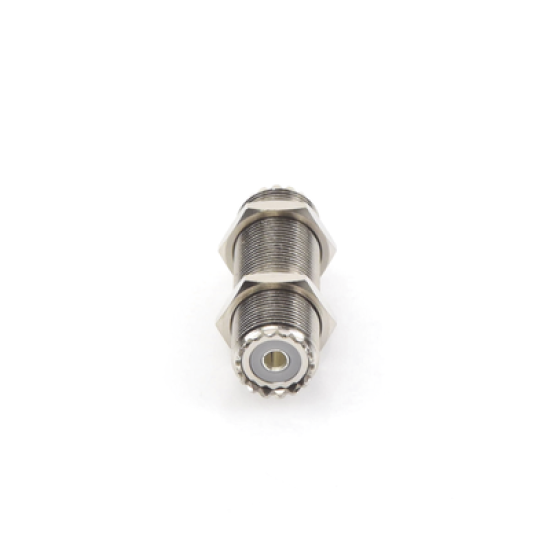 Adaptador Pasamuros de Doble UHF Hembra (SO-239), Montaje para Panel con Rosca Estándar.