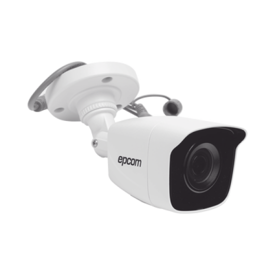 Bala TURBOHD 2 Megapíxeles (1080p) / METALICA / Gran Angular 103° / Lente 2.8 mm / IR EXIR Inteligente 20 mts / Exterior IP66 / TVI-AHD-CVI-CVBS