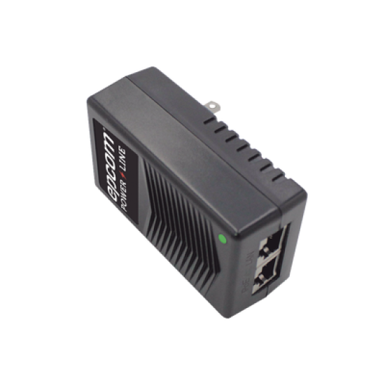 Adaptador de pared / Inyector PoE / 24 Vcc / 1 A / Controlado por chip IC / Protección contra OV, OC, SC, UV/  Fácil de instalar