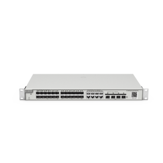Switch administrable Capa 2+ Plus, 24 puertos SFP con 8 puertos Ethernet Gigabit y 4 SFP+ gestión en la nube