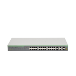 WebSmart Switch, 24 puertos PoE+ 10/100 Mbps + 2 puertos 10/100/1000 Mbps + 2 SFP Gigabit Combo, 193 W