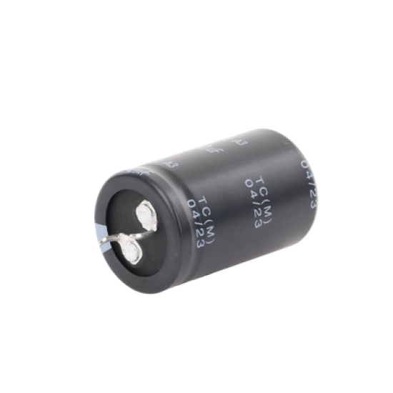 Capacitor Electrolítico de Aluminio, Radial de 470 µFd, 250 Vcc, 105 °C, 25 x 40 mm.