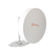 Antena de parabola profunda, blindada, con supresión al ruido de 4 ft, 4.9-6.4 GHz, Ganancia 37 dBi con SLANT de 45 ° y 90 °, ideal para hasta 100 km, Conectores N-hembra, montaje con alineación milimétrica.