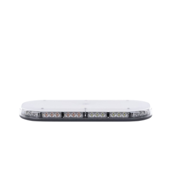 Mini barra de 42 LED, ámbar/blanco, 15 Pulgadas, SAE, Montaje Fijo Con Tornillos, 12-24 Vcd, Lente transparente