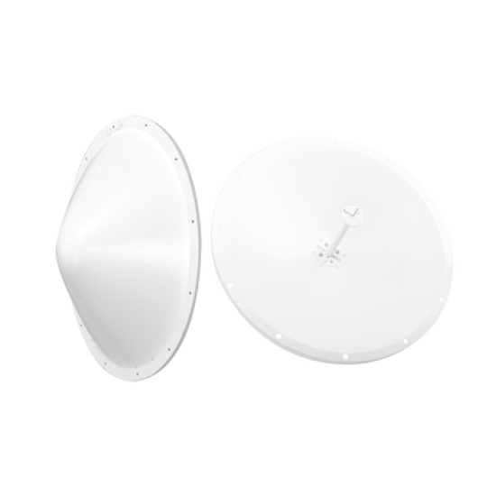 Kit de Antena y radomo, ganancia de  28 dBi, rango de frecuencia extendida (4.9 a 6.5 GHz), conectores SMA-macho inverso, incluye jumper, distancia de hasta 15 km  