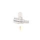 Conector QMA (Quick Mate) Macho, Anillo Plegable para RG-8/X, LMR-240, Bronce Blanco/Oro/Teflón.