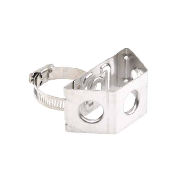 Adaptador de sujetadores de presión. Instalación en un tubo con diámetro de 1