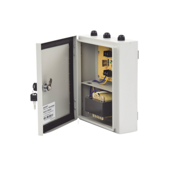 Fuente de Poder Profesional para Domos PTZ de 24 Vca@ 7A / Exterior / Voltaje de Entrada de 127 Vca.