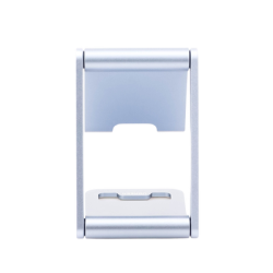 Soporte para Teléfono Celular de Aluminio / Angulo Ajustable / Amplia Compatibilidad con dispositivos de 4.7'' a 7.9'' / Antideslizante / Antiarañazos / Plegable / Color Azul