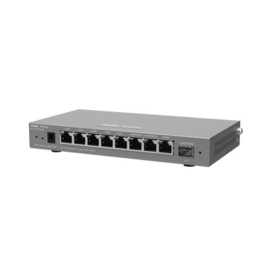 Router Balanceador con Función SD-WAN, 8 puertos gigabit y 1 puerto SFP, soporta 4x WAN configurables, hasta 200 clientes.