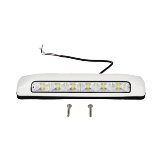 Luz de Escena, 6 LED, IP67, con bisel color blanco, Ideal para Ambulancias y Vehiculos de trabajo