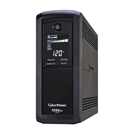 UPS de 1350 VA/815 W, Topología Línea Interactiva, Entrada 120 Vca NEMA 5-15P, Tipo Mini Torre, Con 10 Tomas NEMA 5-15R