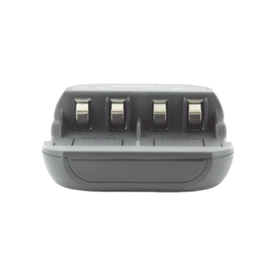 Cargador rápido de 2 compartimientos para baterías Ni-MH; Aplicable en baterías de 9 V /color negro