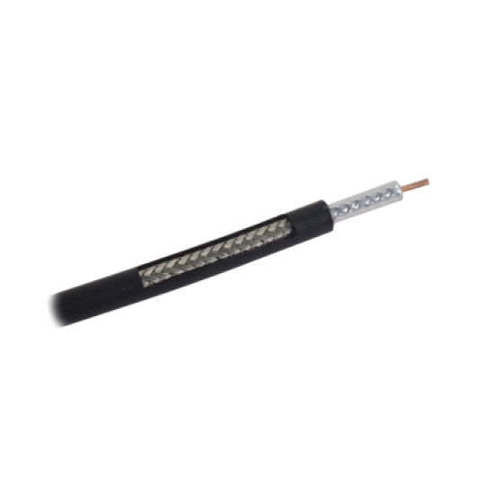 Metro de Cable Coaxial RG-58 LMRLW-195, Malla de Aluminio, Baja Pérdida de 50 Ohms, Conductor de Cobre Sólido