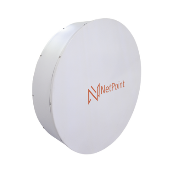 Antena de parabola profunda, blindada, con supresión al ruido de 2 ft, 4.9-6.4 GHz, Ganancia 30 dBi con SLANT de 45 ° y 90 °, ideal para hasta 30 km, Conectores N-hembra, montaje con alineación milimétrica.