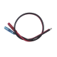 Cables en paquete dual / cable rojo y negro / 30 cm / terminal F1 en un extremo / puntas libres en el otro / Conexión a baterías de respaldo.