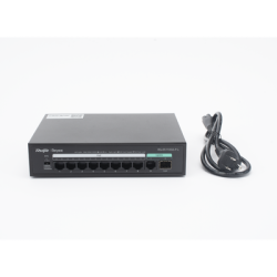 Switch PoE, no administrable, con 10 puertos 10/100/1000 Mbps Monitorearle en la Nube
