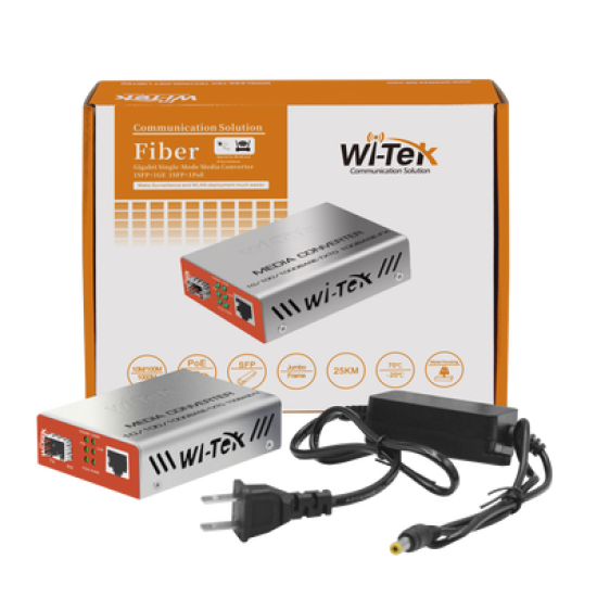 Convertidor de Medios RJ45 100/1000 Mbps + SFP 1000 Mbps