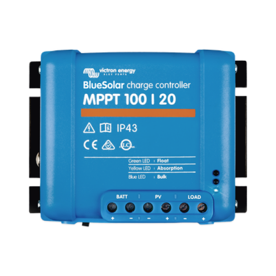 BlueSolar MPPT 100/20. Controlador Solar MPPT 20A, Voltaje Selección Automática: 12/24/48 Vcc.