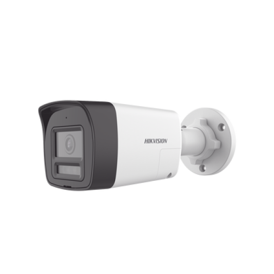 [Audio Bidireccional + Dual Light + ColorVu] Bala TURBOHD 3K  (5 Megapixel) / Lente 2.8 mm Angulo de vision 112° / 30 mts IR EXIR + 20 mts Luz Blanca / Micrófono y Bocina Integrado / Exterior IP67 / Metal / dWDR