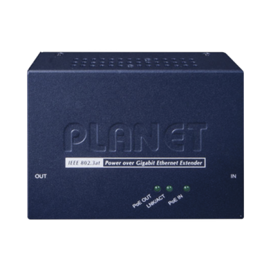 Extensor PoE+ / Hasta 100 m / Entrada PoE+ Gigabit 802.3 at y Salida PoE+ Gigabit 802.3 af / at / Interior 