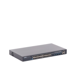 Switch Administrable Capa 3, 24-Puertos 10/100/1000T + 4-Puertos 10G SFP+, Apilable