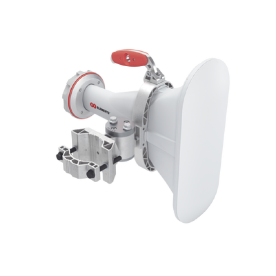 Antena asimétrica de 90° (90°H 25°V) 16 dBi tipo cuerno 5180-6000 MHz altamente eficiente, sin cables, sin perdidas, sin lóbulos listas para TwistPort, Montaje mejorado