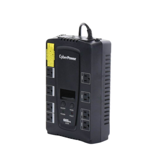 UPS de 685 VA/390 W, Topología Línea Interactiva, Entrada 120 Vca NEMA 5-15P, Tipo Gabinete Compacto, Con 8 Tomas NEMA 5-15R