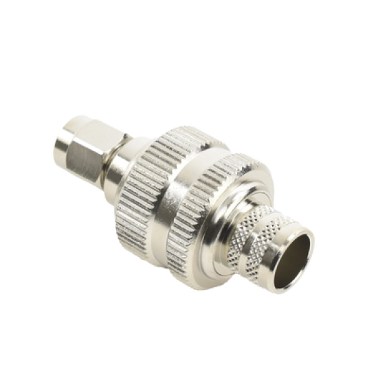 Conector SMA Macho Inverso de Anillo Plegable para RG-8/U, 9913, LMR-400, Níquel/ Oro/ Teflón.
