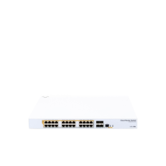 CRS328-24P-4S+RM - 24 port Gigabit Ethernet router/switch with four 10Gbps SFP+ 