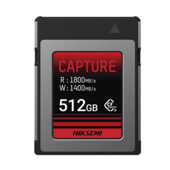 Memoria CFexpress tipo B / Clase 10 de 512 GB / Especializada para Cámaras de Fotografía y Video  / 1800 MB/s Lectura / 1700 MB/s Escritura