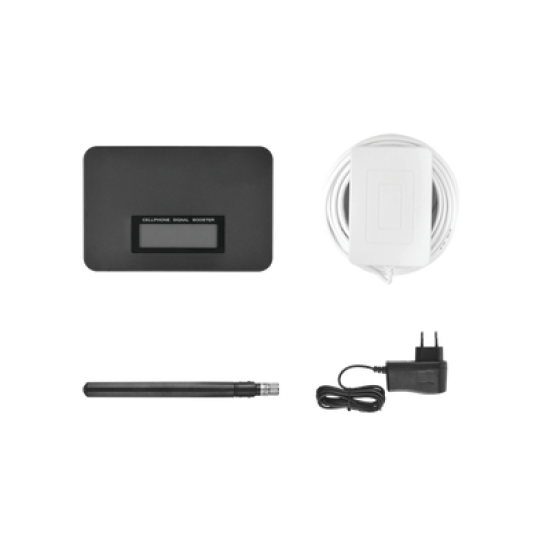 Kit Amplificador de Señal Celular de UNA banda de frecuencia / Mejora las llamadas convencionales / Soporta los datos de las tecnologías 2G y 3G de TELCEL, AT&T y MOVISTAR / Puede cubrir un espacio de hasta 300 m2.