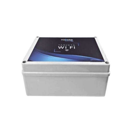 Modulo WIFI LITE con gabinete para uso en Energizadores YONUSA / Aplicación sin costo / Botón de Pánico/ 1 Salida Propósito General